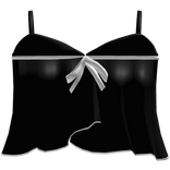 ♡ : ruffled summer top black & white