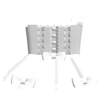 ♡꒰ ruffled white princess heart doll dress