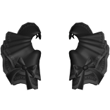 Ruffles Black Side Hip Accents Bows Skirt Cutesy