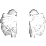 Ruffles White Side Hip Accents Bows Skirt Cutesy