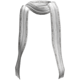 Rune Esoteric Long Silver Fantasy White Scarf