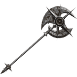 Rusty Huge Spiked Battle Axe