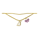 ♡ S initial w bow ( Gold )