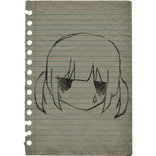 Sad Crying Anime Girl Note