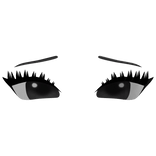 Sad Cutesy Eyes And Lash Combo In Black / Grey