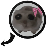 Sad Hamster Bowtie Meme Arrow Black