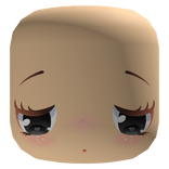 Sad Heart Eyes Face - Light