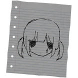 sad teary anime girl drawing 