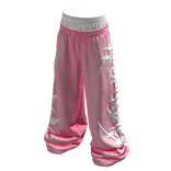 Sagging Pink Y2K Svddenly Print Sweatpants