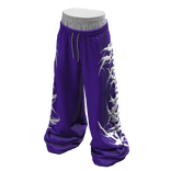 Sagging Purple Y2K Svddenly Print Sweatpants