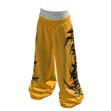 Sagging Yellow/Black Y2K Svddenly Print Sweatpants