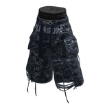 Saggy Jorts Ripped Blue Camo PLS
