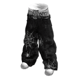 Saggy Skull Boxer Jeans (Spider Black)