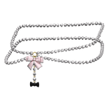 Sailor Bow with Pearl Waist Chain in Pink