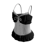 Sailor Top with Bow (Black and White)