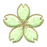 Sakura Flower Hairclip in Green