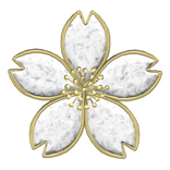 Sakura Flower Hairclip in White