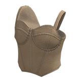 Sand Denim Grunge Y2K Corset