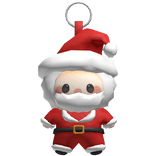 Santa Furry Christmas Keychain
