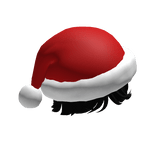 Santa Hat Short Black Hair