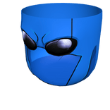 saturated blueberry mask with lines