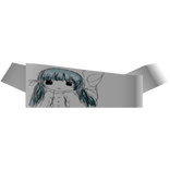 scared anime shirt in white 