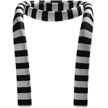 scarf black white stripes v-kei visual mori kei ok