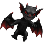 Scary Black Demon on Shoulder