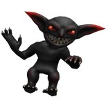 Scary Black Goblin Demon on Shoulder