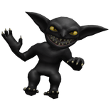 Scary Goblin Black Demon on Shoulder