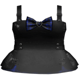 scary halloween psycho overall dress in blue