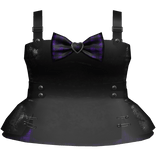 scary halloween psycho overall dress in purple
