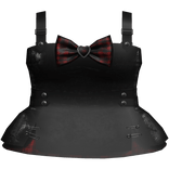 scary halloween psycho overall dress in red
