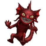 Scary Red Sea Demon on Shoulder