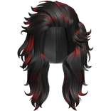 Scene Emo Drag Curly Hairdo Wig (red and black)