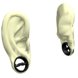 Scene Gauged Mustache Ears