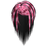 Scene Long Vkei Rockstar Hair (Pink Combo Raccoon)