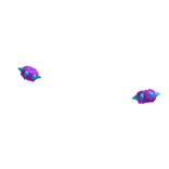 Scene Monster Fluffy Cuffs Purple and Blue