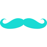 Scene Mustache Cyan