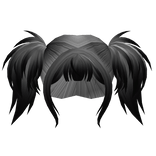 Scene Punk Pigtails White to Black Ombre