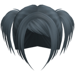 ☆ scene rockstar messy pigtails ashe blue