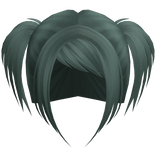 ☆ scene rockstar messy pigtails ashe green