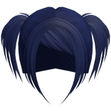 ☆ scene rockstar messy pigtails dark blue