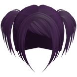 ☆ scene rockstar messy pigtails dark purple