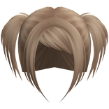 ☆ scene rockstar messy pigtails light orange