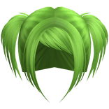 ☆ scene rockstar messy pigtails lime green