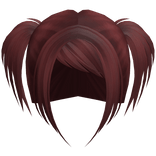 ☆ scene rockstar messy pigtails red