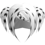 ☆ scene rockstar messy pigtails white n black