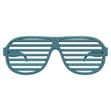 Scene Shutter Glasses Blue Studded 2000s Swag