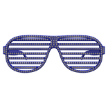 Scene Shutter Glasses Blue Studded 2000s Swag